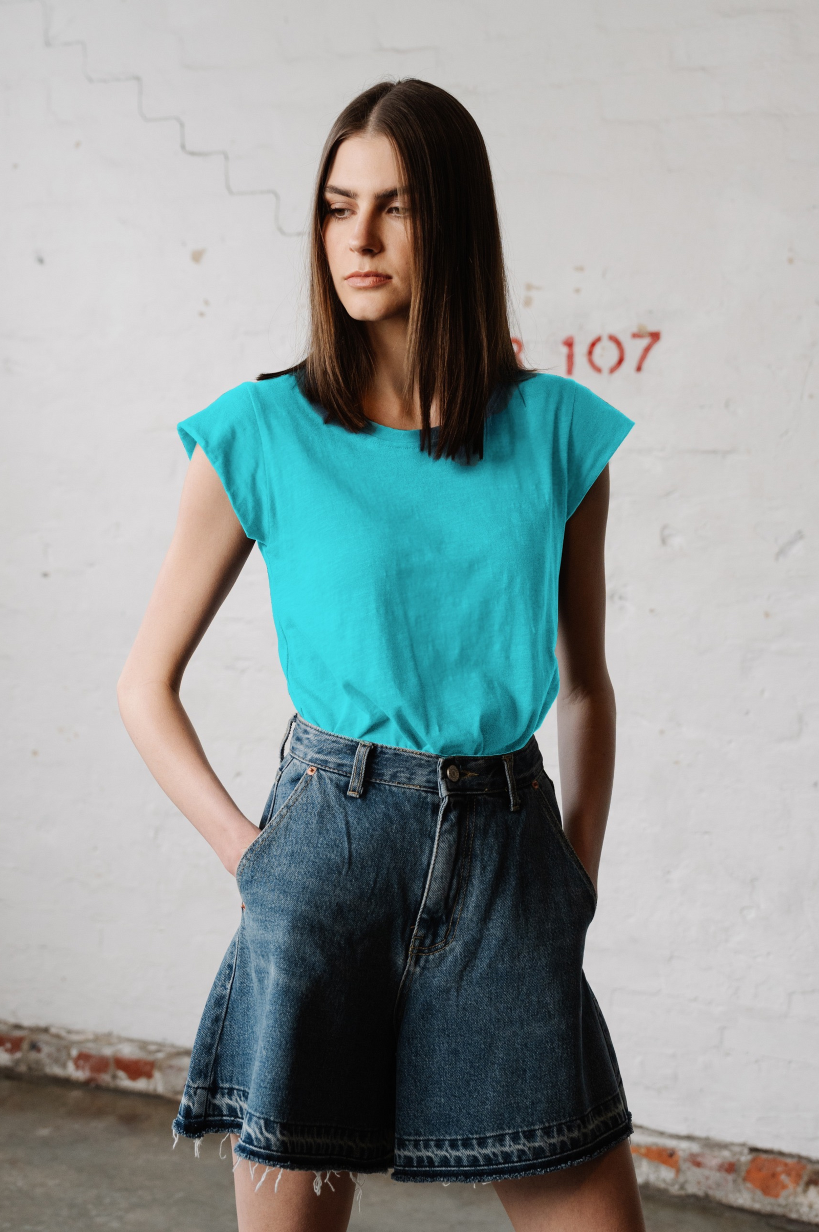 Vienna Tee | Turquoise