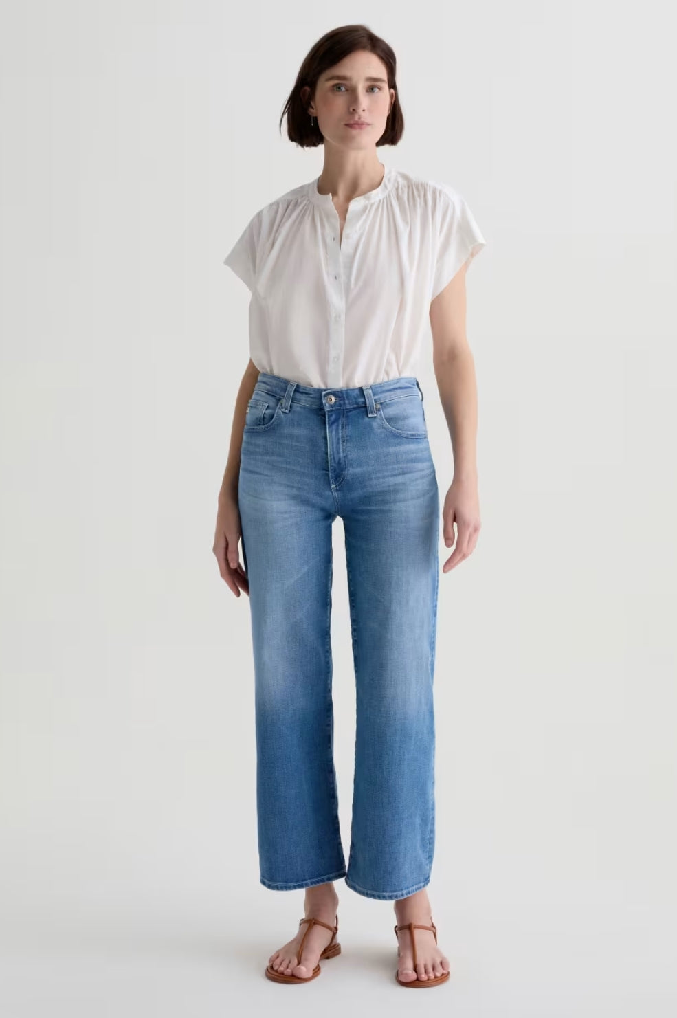 Saige Wide Leg Crop Jean | Oceanic