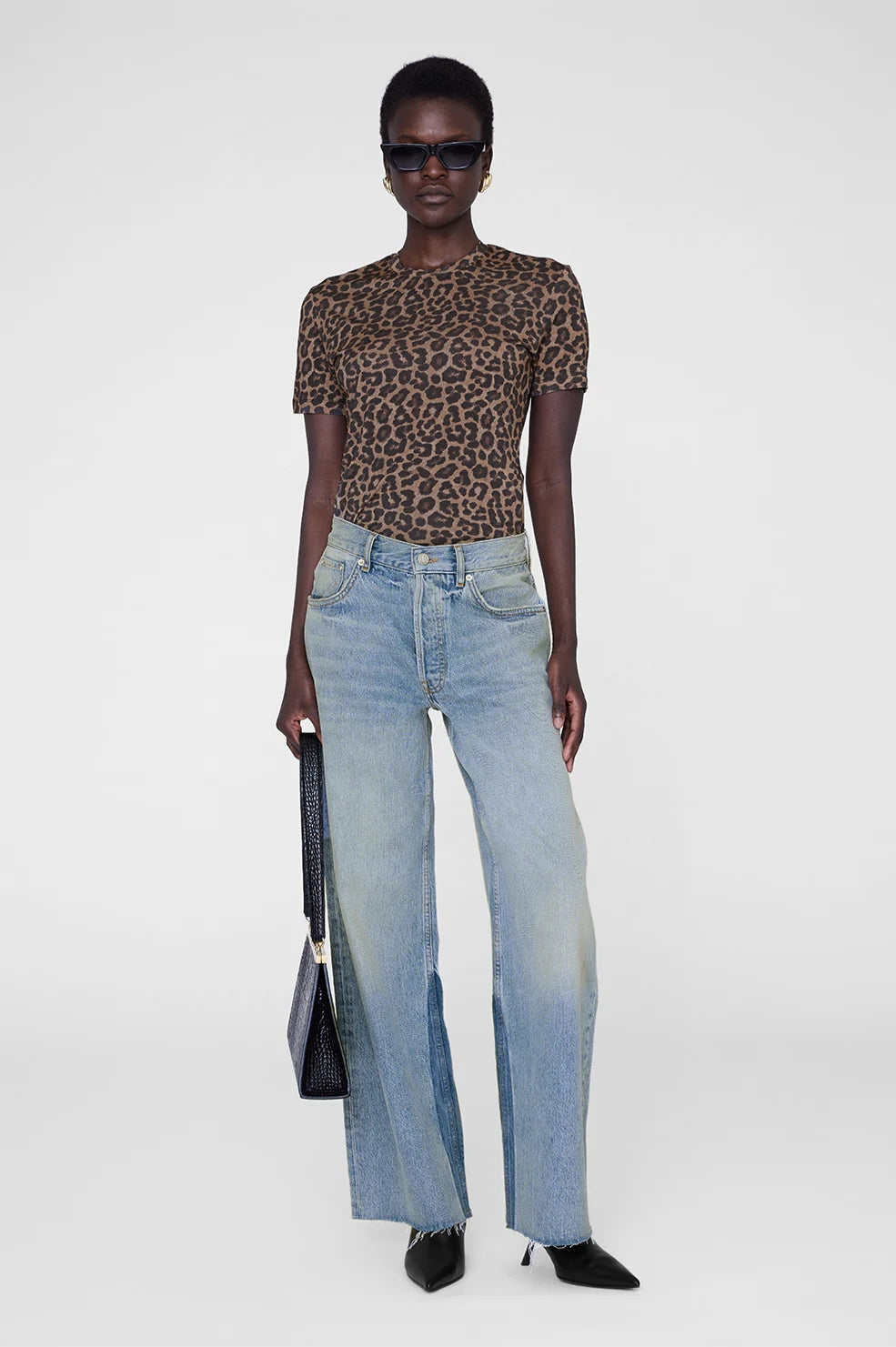 Sylvie Tee | Black And Brown Leopard