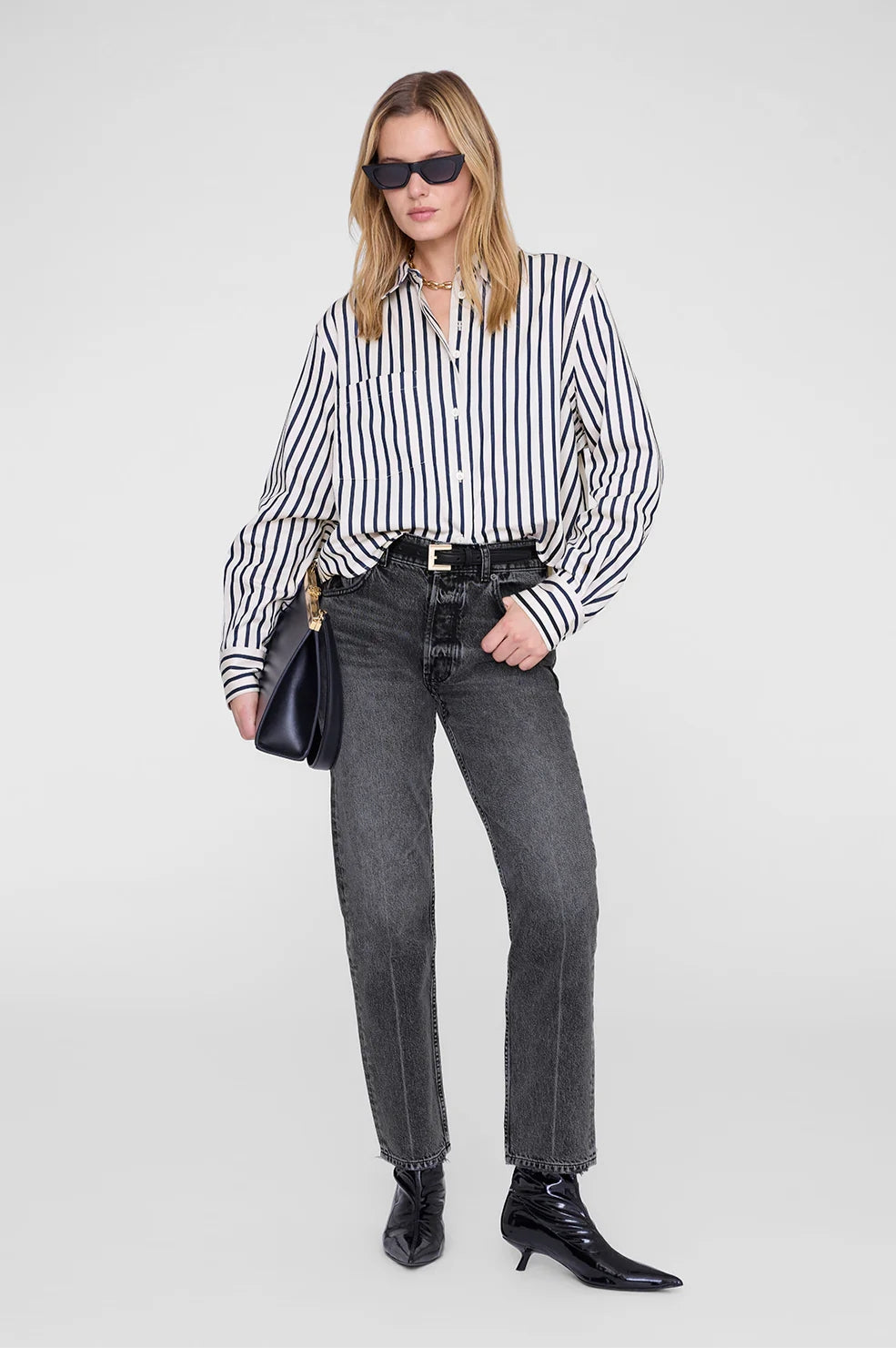 Essie Cropped Shirt | Maritime Stripe
