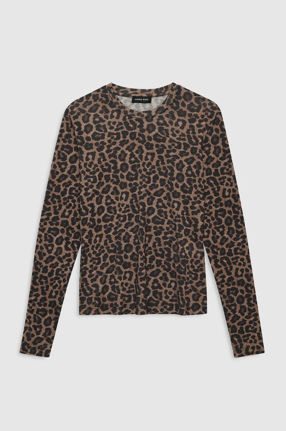 Sylvie Long Sleeve Tee | Black And Brown Leopard