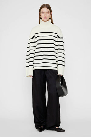 Courtney Sweater - Ivory/ Black Stripe