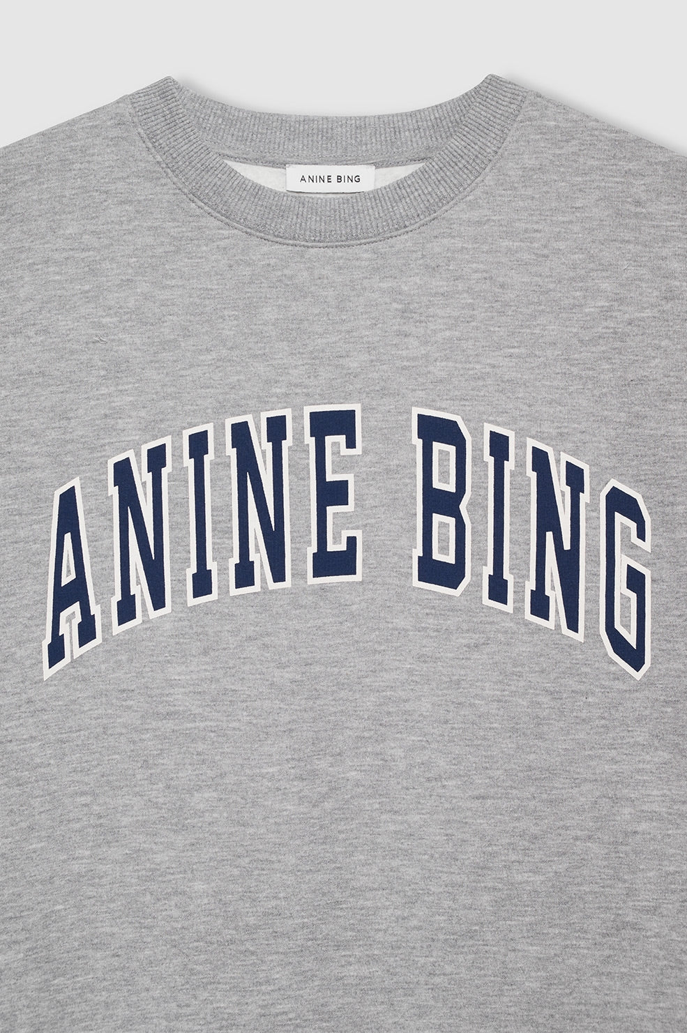 Spencer Sweatshirt Anine Bing | Medium Heather Grey With Navy