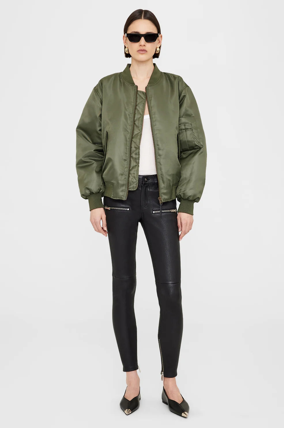 Leon Bomber | Army Green