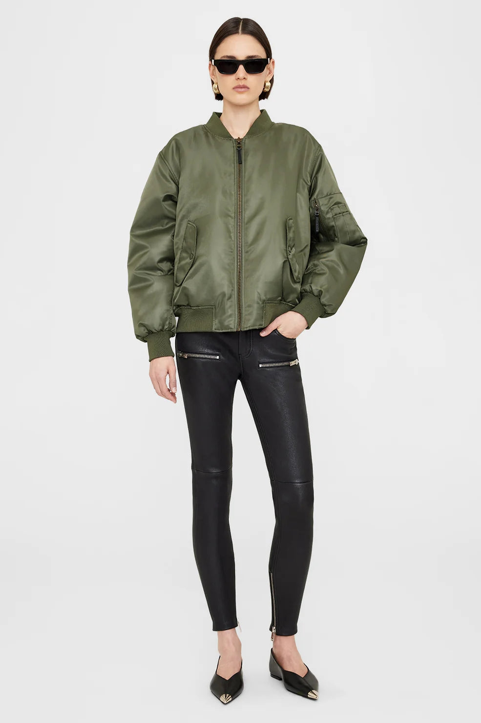 Leon Bomber | Army Green