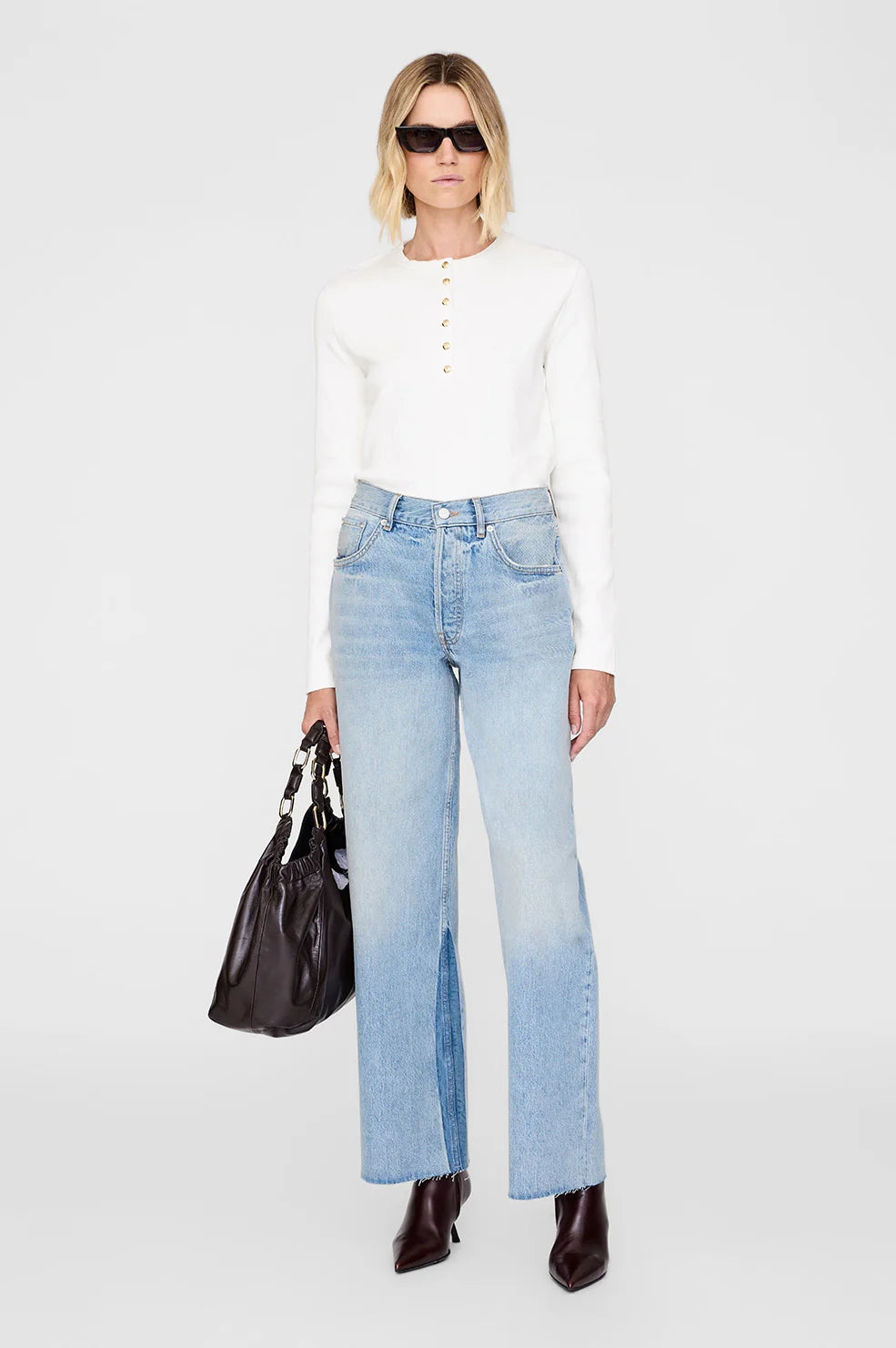 Alessia Long Sleeve Tee | Ivory