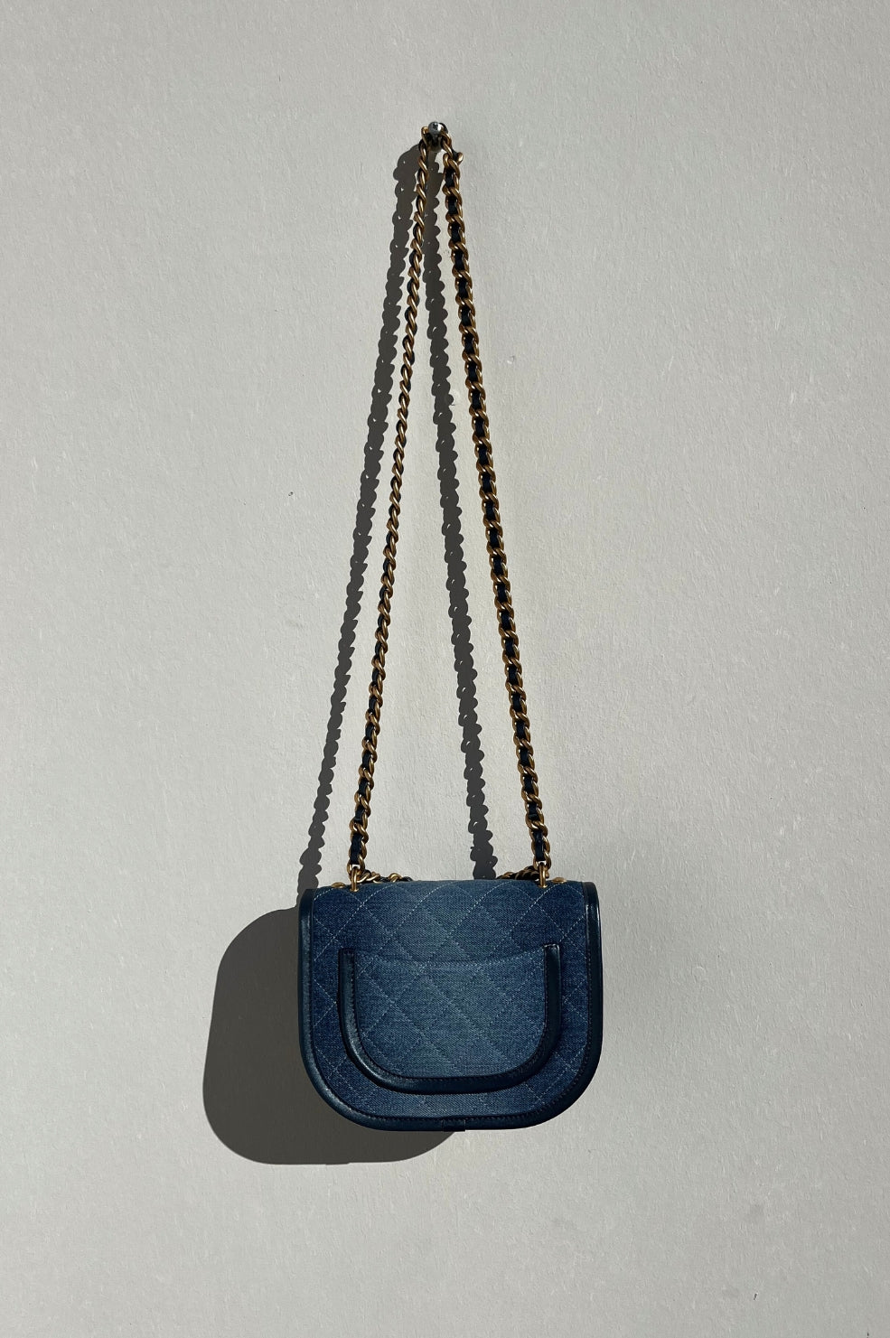 Chanel | Washed Denim Quilted Small Messenger Bag