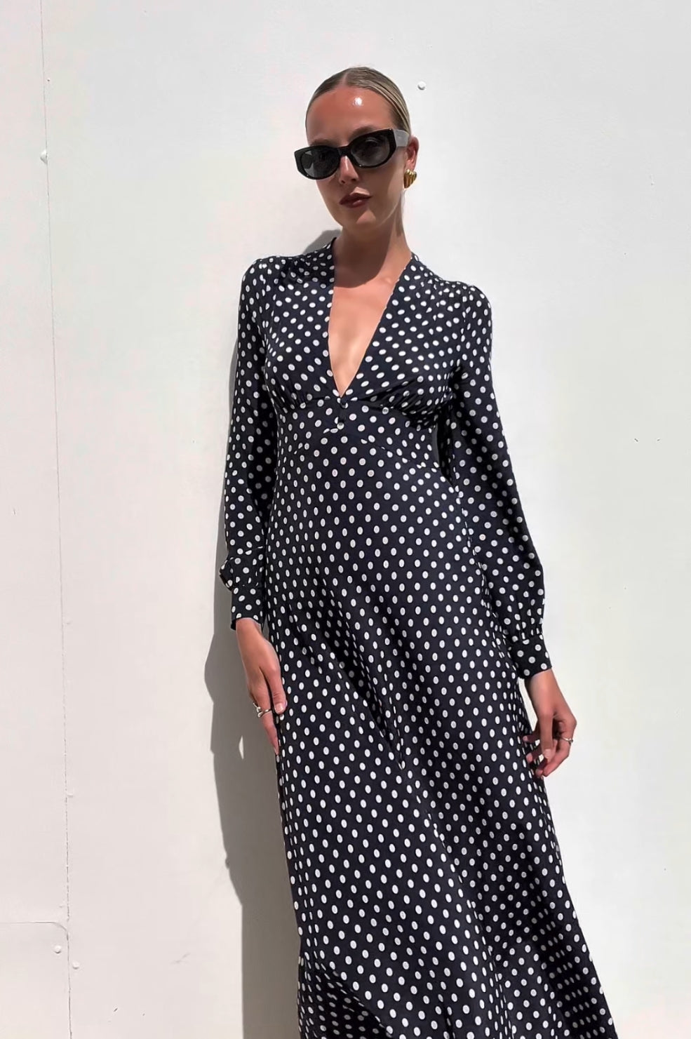 X Rixo | Emory Polka Dot Maxi Dress | AU 6