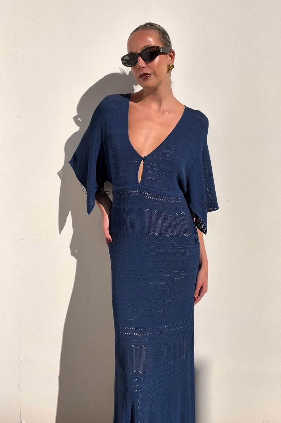 X Scanlan Theodore | Pleat Lace Dress Royal | AU 12