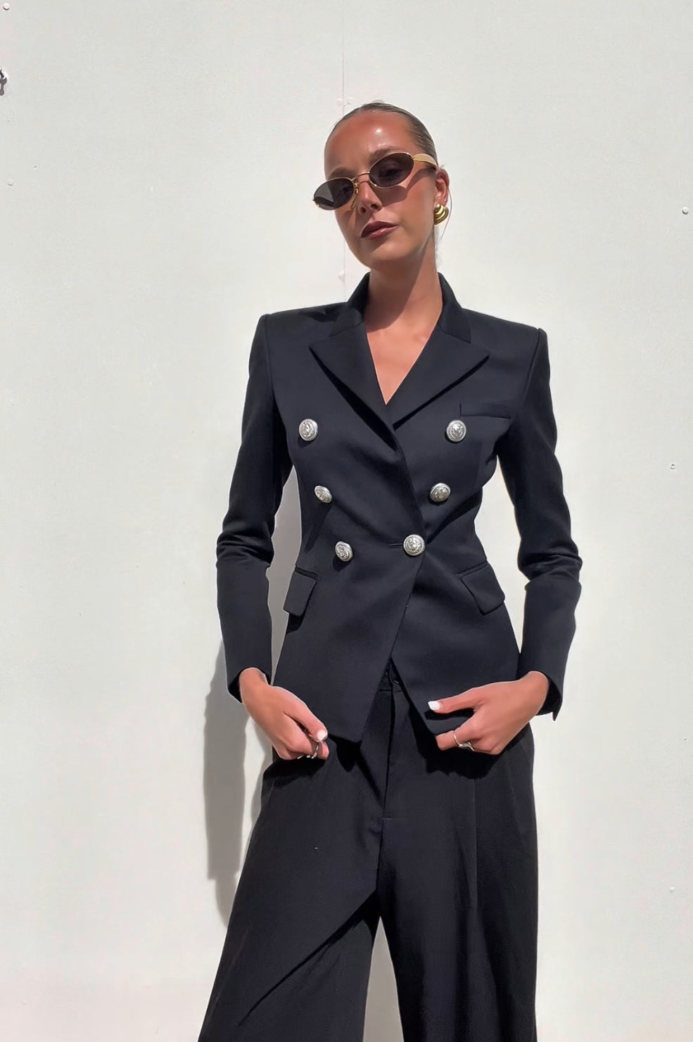 Balmain | Black Wool Twill Blazer | AU 6