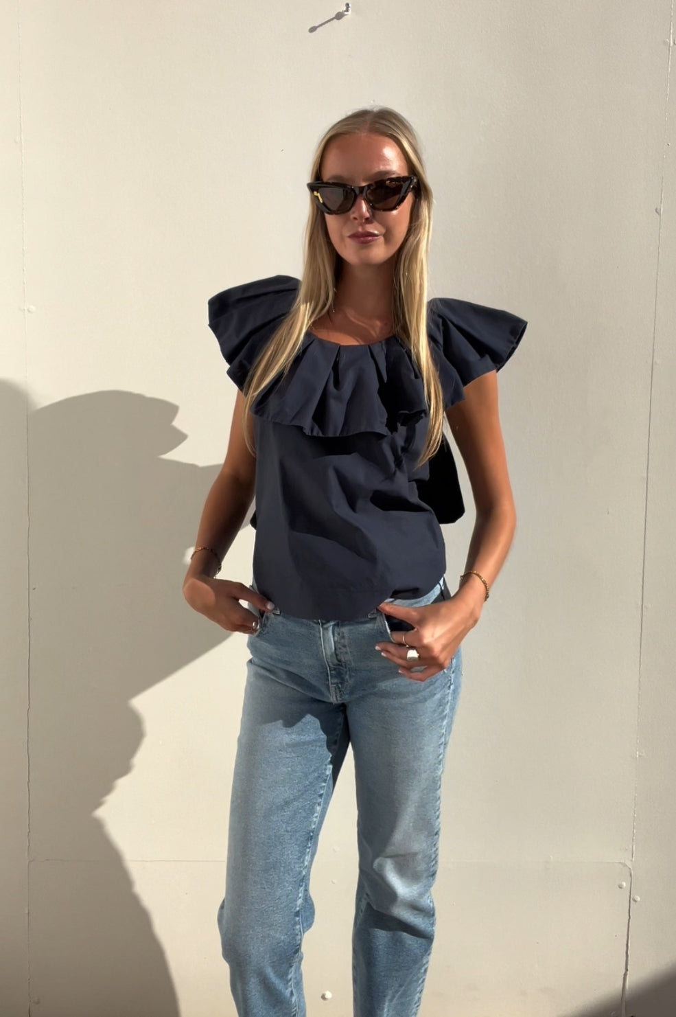 Luxe De Valentina | Navy top | AU 8