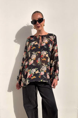 X Nili Lotan | Acadia Floral Silk Blouse | AU 10