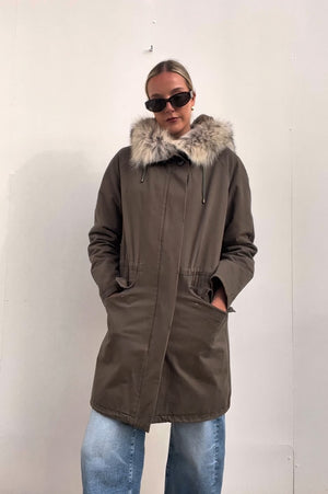 Yves Salomon | Long Iconic Parka With Fur | AU 8