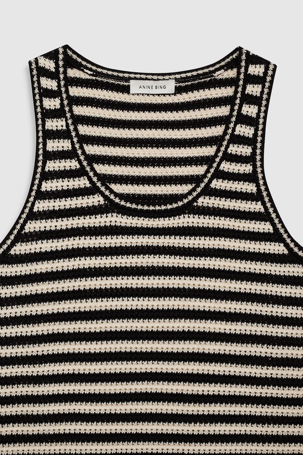 Arie Dress | Black and Ivory Stripe