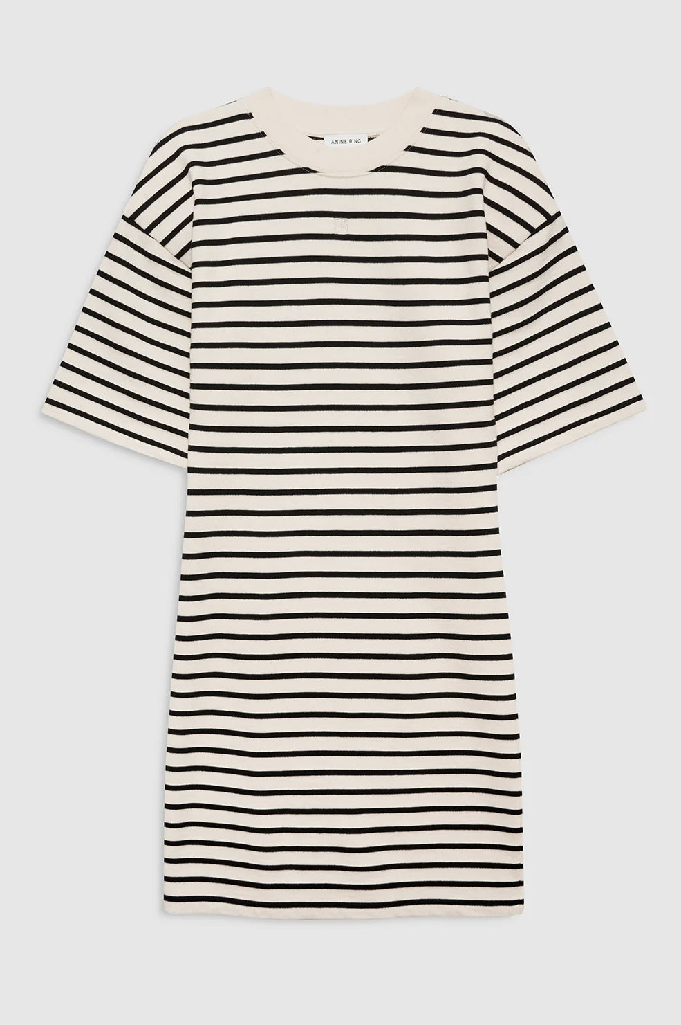 Mona Dress | Black Stripe French Terry