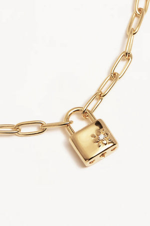Promise of Us Lotus Padlock Bracelet | Gold
