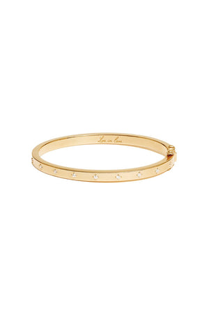 Live in Love Hinged Bracelet | Gold