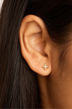 Live in Light Stud Earrings | Gold