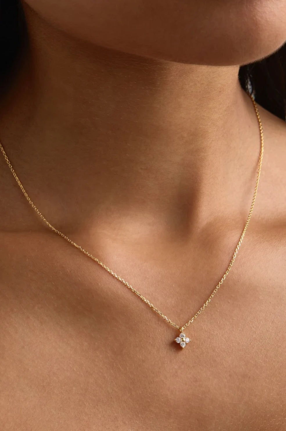 Gold Crystal Bloom Necklace