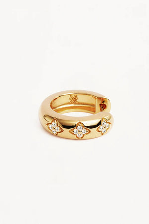 Gold Bloom With You Lotus Hoops