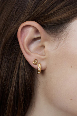 Gold Bloom With You Lotus Hoops