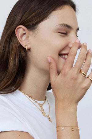 Gold Bloom With You Lotus Hoops