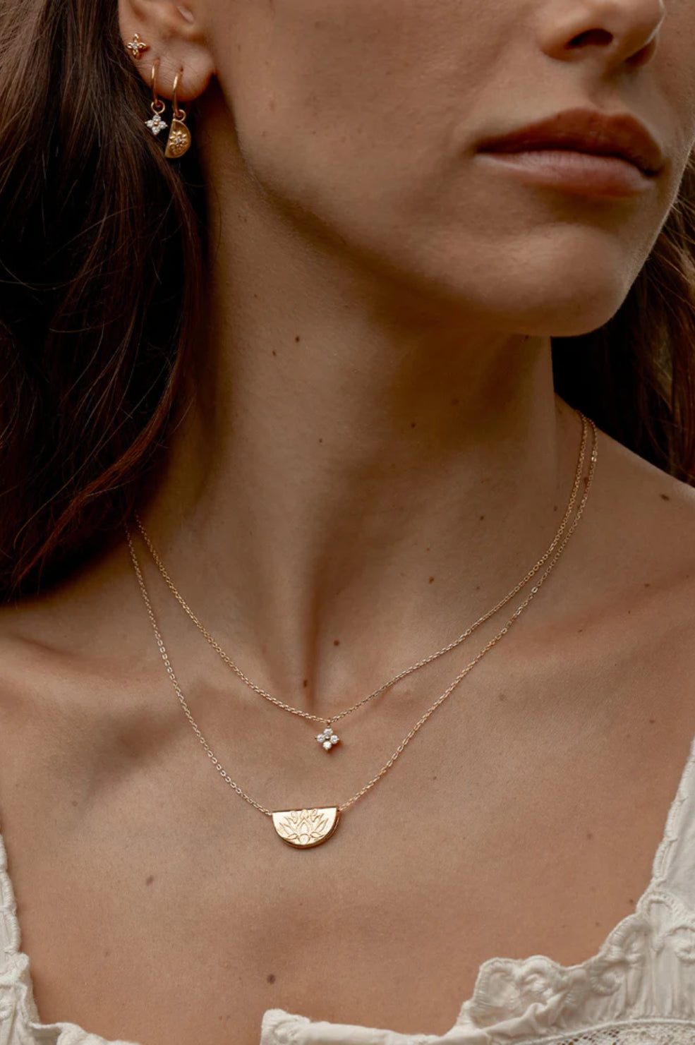 Gold Crystal Bloom Necklace