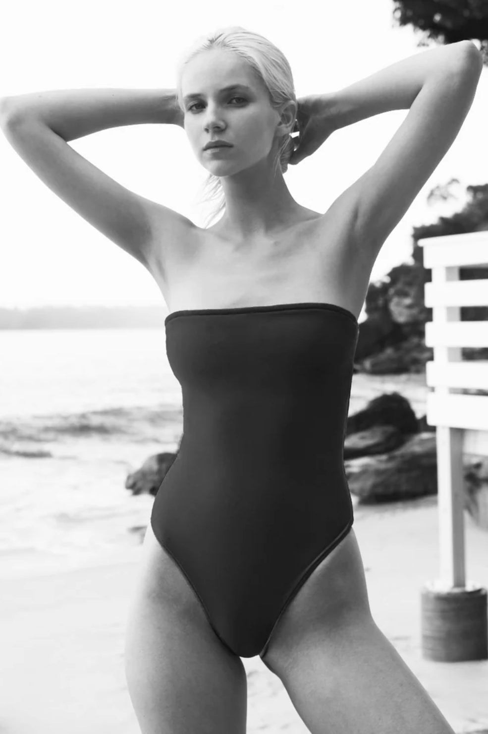 Strapless Maillot | Navy