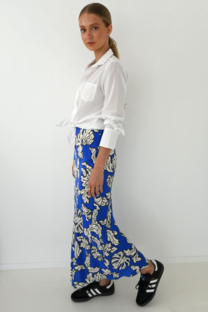 London Long Skirt | Capri Cobalt