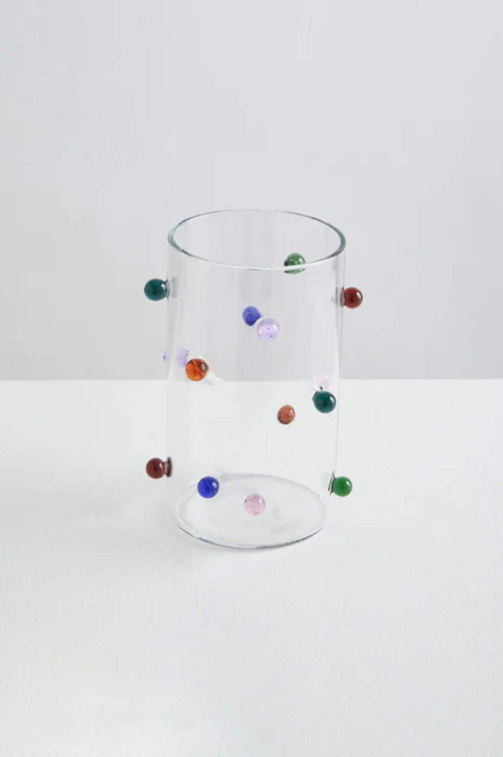 Pomponette Vase | Clear & Multi