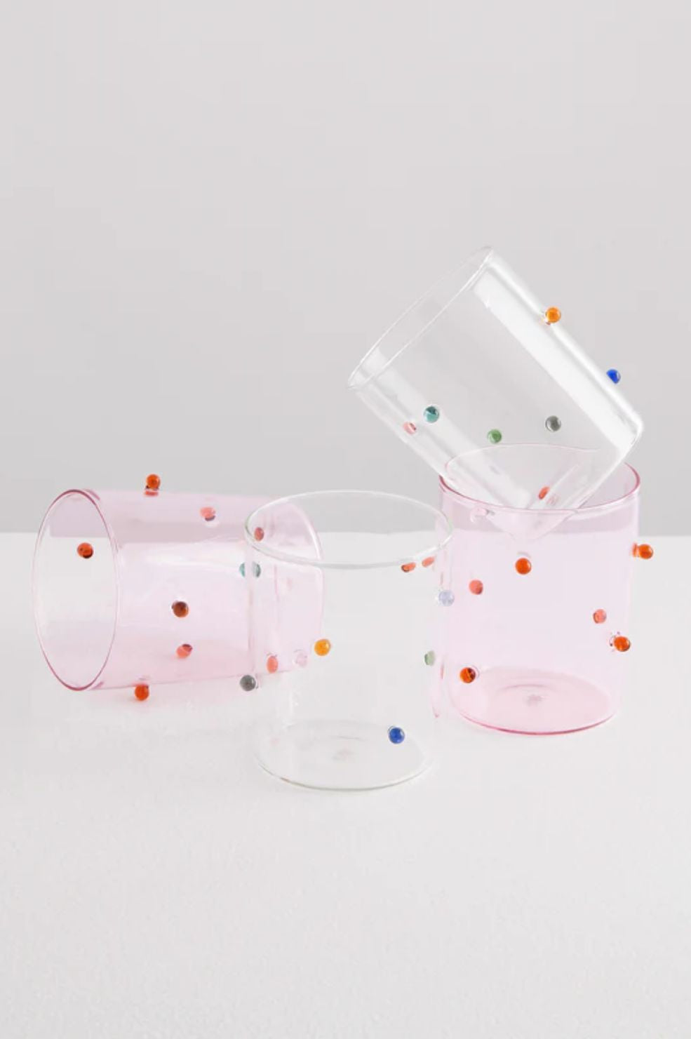 Pomponette Gobelets | Clear & Multi