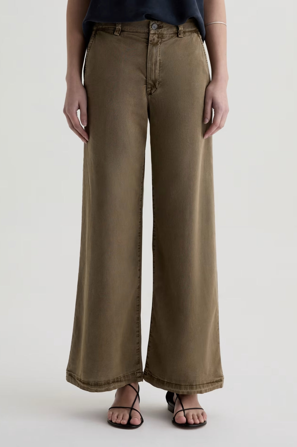Caden Wide Leg Jean | Sulfur Mossy Taupe