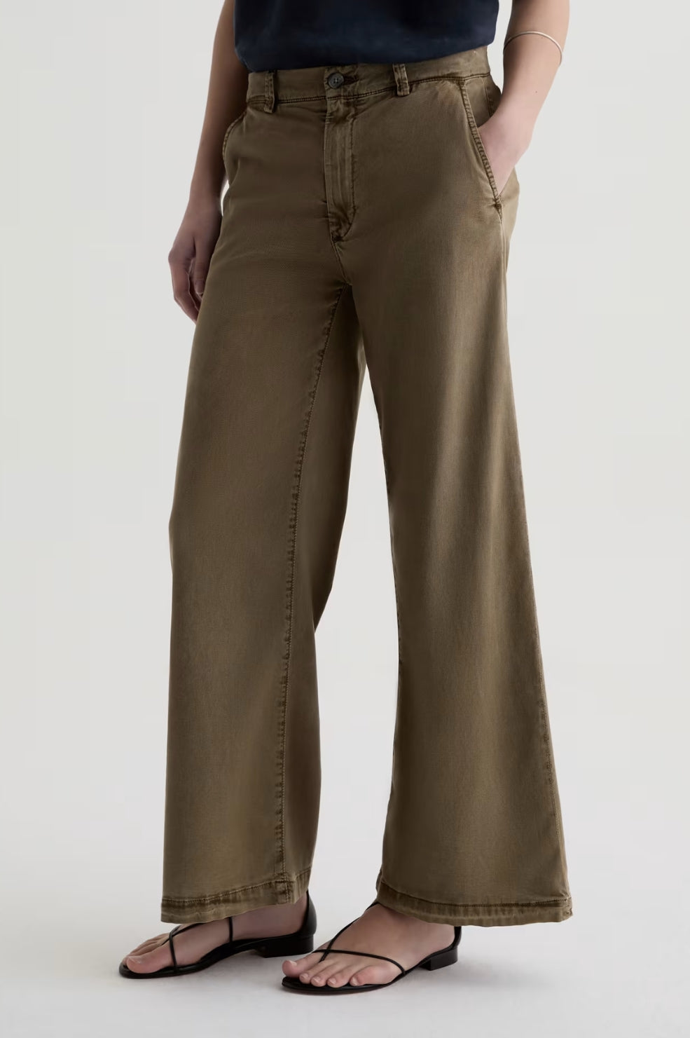 Caden Wide Leg Jean | Sulfur Mossy Taupe
