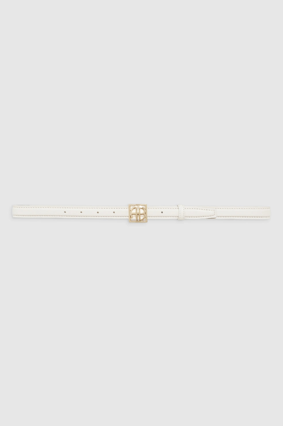 Monogram Belt | Bone and Gold