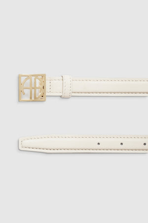 Monogram Belt | Bone and Gold