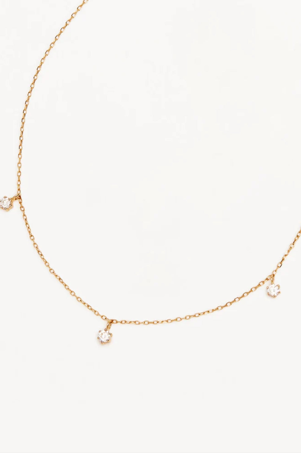 14k Solid Gold Droplets Diamond Necklace