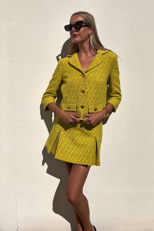 Gucci | Yellow Tweed Jacket | AU 8