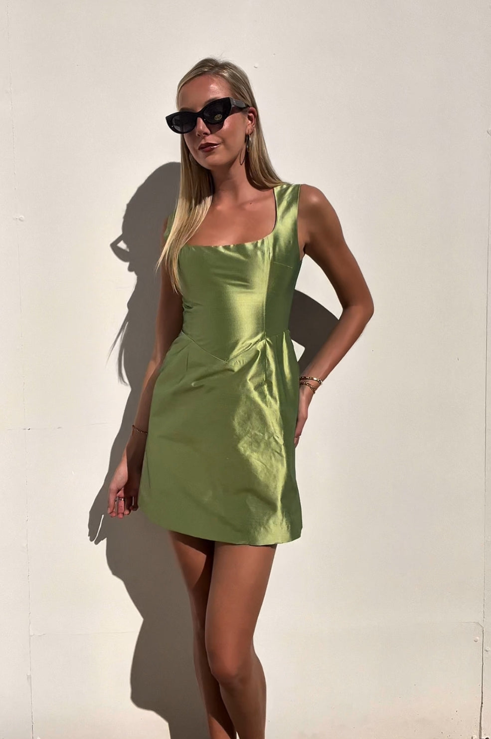 Van Der Kooij | Ina Mini Dress Green | AU 8