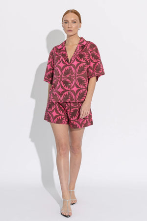 Raya Shirt | Magenta Bloom
