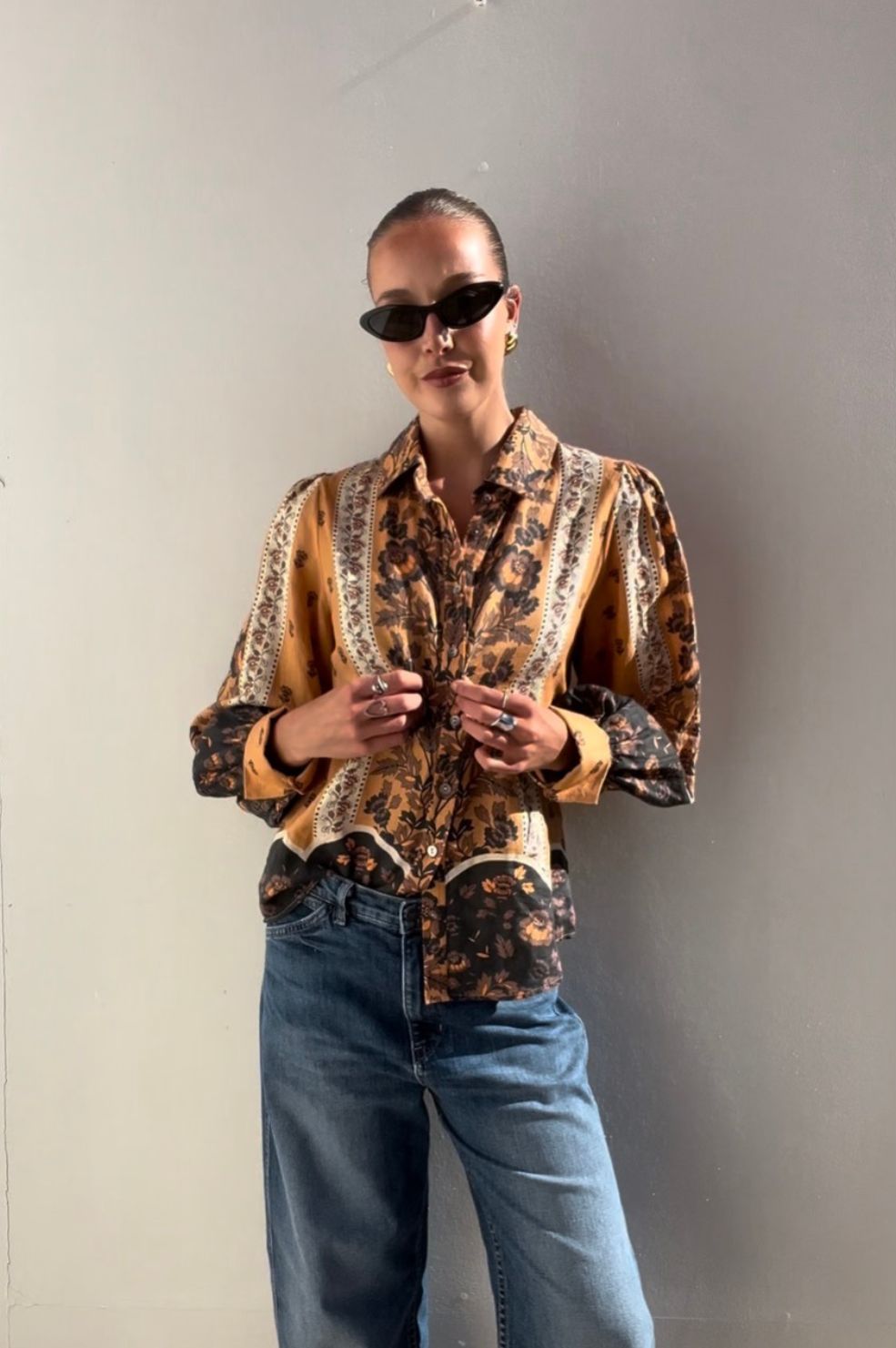 Coco Ribbon | Cinamon Splice Blouse | AU 10