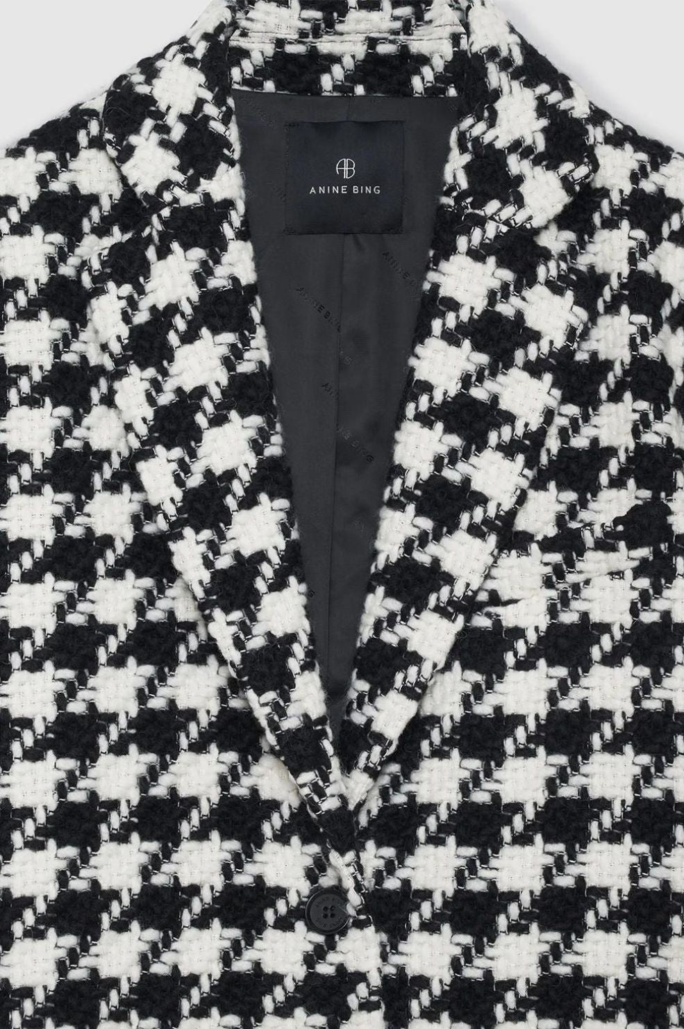 Quinn Blazer | Black and White Houndstooth