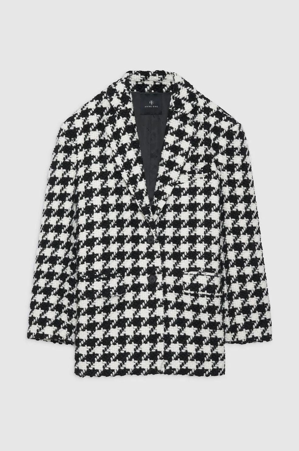 Quinn Blazer | Black and White Houndstooth