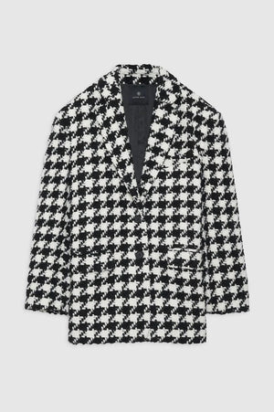 Quinn Blazer | Black and White Houndstooth