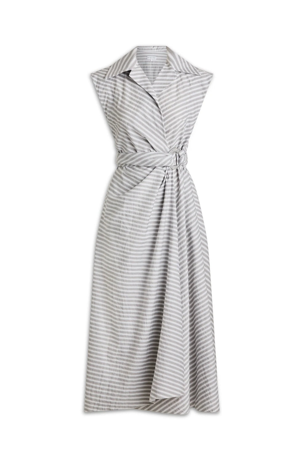Scanlan Theodore | Stripe Wrap Dress Grey | AU 10