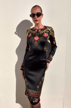 Etro | L/S Print Silk Tunic Dress | AU 8