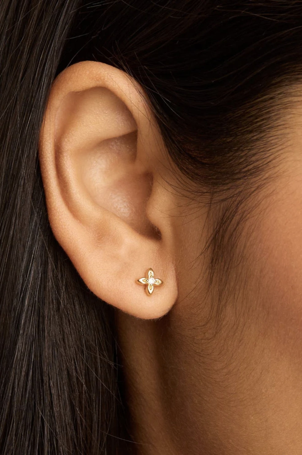 Live in Light Stud Earrings | Gold