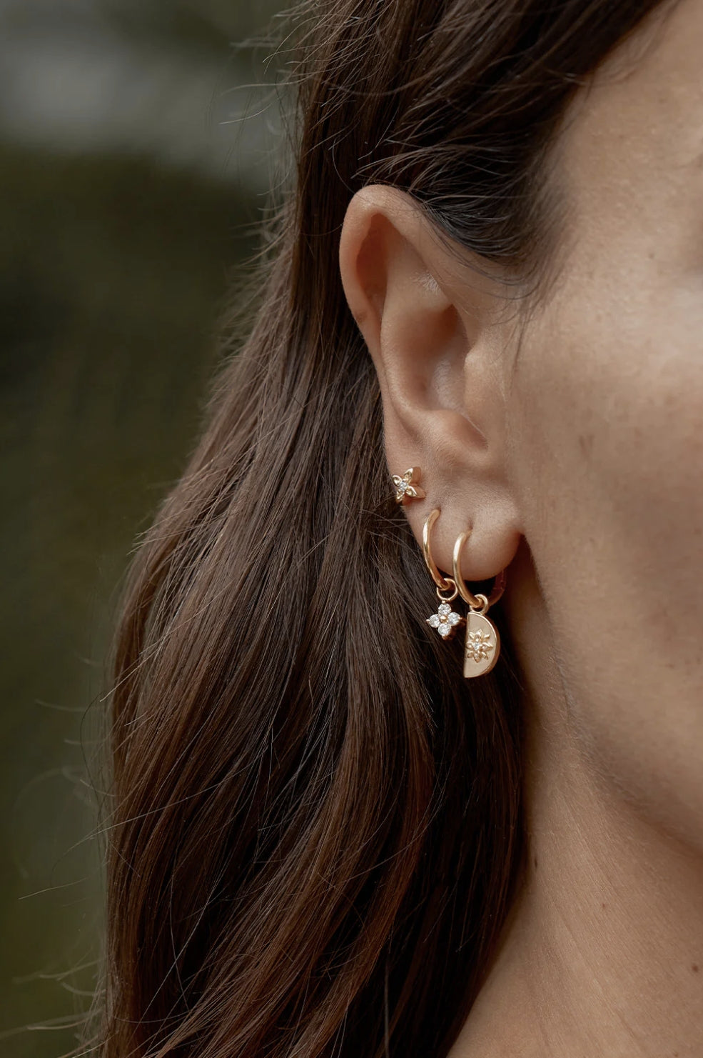 Live in Light Stud Earrings | Gold