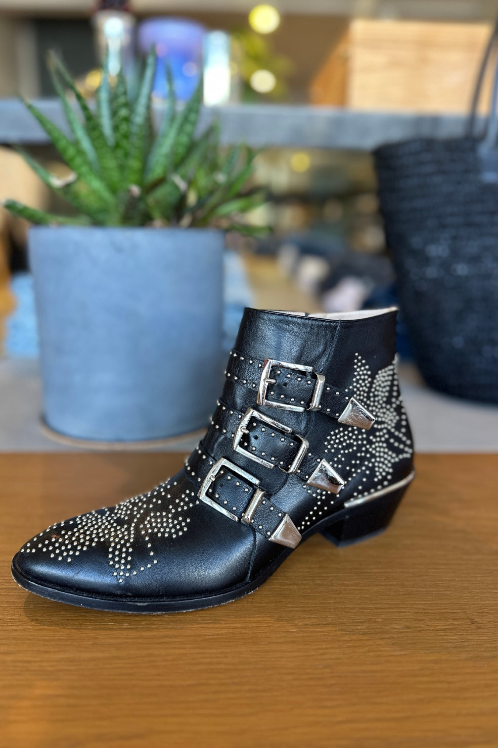 Chloe | Susanna 30mm Studded Ankle Boots | 38.5