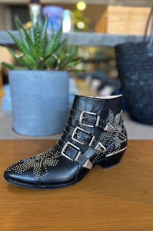 Chloe | Susanna 30mm Studded Ankle Boots | 38.5
