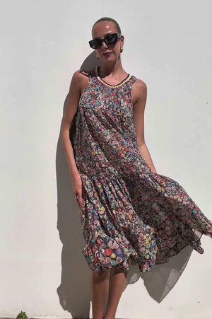 Missoni | Multi Colour Crochet Neck Dress | O/S